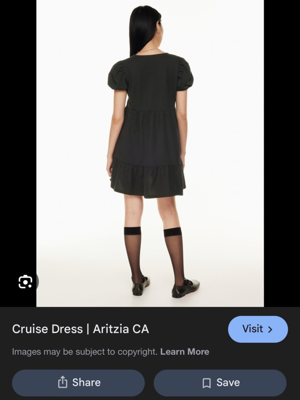 Sunday Best Black Mini Dress with Puff Sleeves